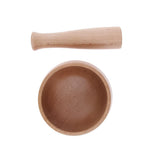 Max Wood Mortar and Pestle Spice Herb Grinder Mixing Grinding Bowl Crusher Set