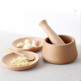 Max Wood Mortar and Pestle Spice Herb Grinder Mixing Grinding Bowl Crusher Set