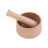 Max Wood Mortar and Pestle Spice Herb Grinder Mixing Grinding Bowl Crusher Set