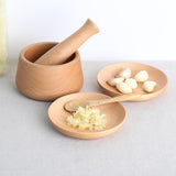 Max Wood Mortar and Pestle Spice Herb Grinder Mixing Grinding Bowl Crusher Set