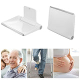 Max Wall Mounted Shower Seat Shower Folding Bath Bathroom Stool Toilet Chair