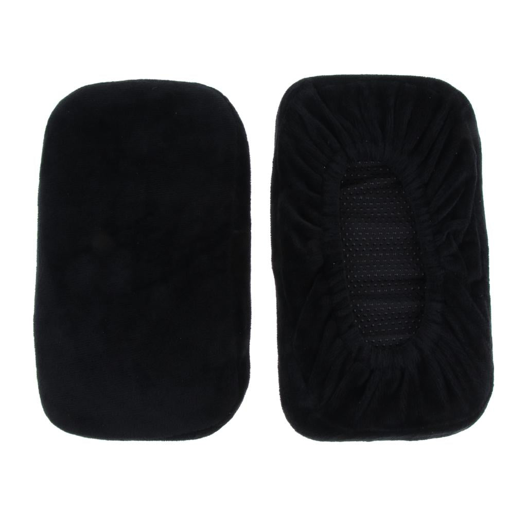1 Pair Washable Wheelchair Armrest Replacement Cushion Pad Covers Black