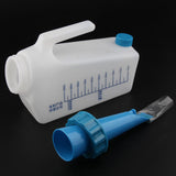 Max 1000ml Reusable Male Bed Pee Urinal Bottle Night Drainage Container Set