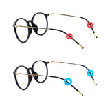 2 Pairs Anti Slip Silicone Ear Hooks Holder for Glasses Red Light Blue