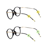 2 Pairs Anti Slip Silicone Ear Hooks Holder for Glasses Yellow Green