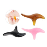 Triangle Shaped Handheld Scraping Acupuncture Foot Massage Stick Tool Amber