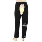 Max Incontinence Bedridden Patients Cloth Open Crotch Trouser Pants Black XL