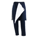 Max Incontinence Bedridden Patients Cloth Open Crotch Trouser Pants Blue XXL