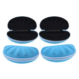 4Pcs EVA Zipper Eyeglass Box Glasses Case Protector Container Light Blue