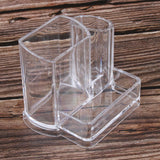 Max 3 Slots Acrylic Clear Makeup Brush Cosmetic Organizer Display Holder Box