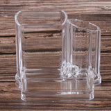 Max 3 Slots Acrylic Clear Makeup Brush Cosmetic Organizer Display Holder Box