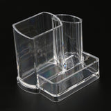 Max 3 Slots Acrylic Clear Makeup Brush Cosmetic Organizer Display Holder Box
