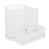 Max 3 Slots Acrylic Clear Makeup Brush Cosmetic Organizer Display Holder Box