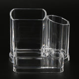 Max 3 Slots Acrylic Clear Makeup Brush Cosmetic Organizer Display Holder Box