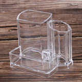 Max 3 Slots Acrylic Clear Makeup Brush Cosmetic Organizer Display Holder Box