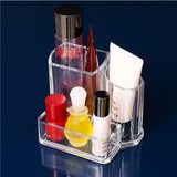 Max 3 Slots Acrylic Clear Makeup Brush Cosmetic Organizer Display Holder Box