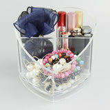 Max 3 Slots Acrylic Makeup Brush Cosmetic Pencils Organizer Display Holder Case