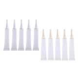 Max 5X Empty Tubes Bottle Makeup Sample Packing Jar for Eye Cream White+Golden