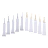 Max 5X Empty Tubes Bottle Makeup Sample Packing Jar for Eye Cream White+Golden