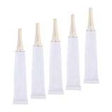 Max 5X Empty Tubes Bottle Makeup Sample Packing Jar for Eye Cream White+Silver