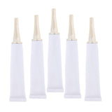 Max 5X Empty Tubes Bottle Makeup Sample Packing Jar for Eye Cream White+Silver