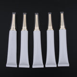 Max 5X Empty Tubes Bottle Makeup Sample Packing Jar for Eye Cream White+Silver