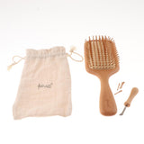 Max Wooden Paddle Brush Massage Scalp Brush For Detangling Men Women Kid Hair 01