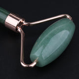 Max 2pcs Jade Face Massage Double Roller Guasha Massager Board Kit  Gold