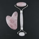Max Jade Massage Roller Gua Sha Scraping Tool Anti-Aging Body Massage Silver