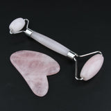 Max Jade Massage Roller Gua Sha Scraping Tool Anti-Aging Body Massage Silver