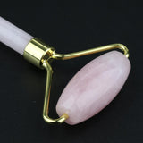 Max 2pcs Jade Face Massage Double Roller Guasha Massager Board Set Pink