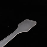 100Pcs White PVC Disposable Cosmetic Spatulas Spoons for Mixing&Sampling