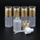 Max 5Pcs Glass spray Bottles Refillable Cosmetic Container Leakproof 30ml Golden - Aladdin Shoppers