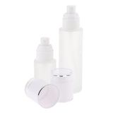 Max 2 Pieces Glass spray Bottles Refillable Cosmetic Container 30ml/80ml White - Aladdin Shoppers