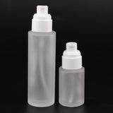 Max 2 Pieces Glass Pumb Bottles Refillable Cosmetic Container 30ml/80ml Golden - Aladdin Shoppers