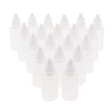 Pack of 20 30ml White PVC Empty Squeezable Dropper Bottles Eye Liquid Dropper Vials with Caps Refillable