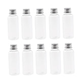 Pack of 10 Clear Liquid Sampling Sample PVC Bottles Vials Aluminium Screwcap Capacity 50ml