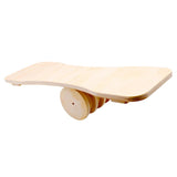 Maxbell Professional Anti-Slip Natural Wood Yoga Exercise Fitness Balance Trainers Board Rocker Board