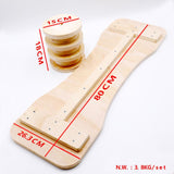 Maxbell Professional Anti-Slip Natural Wood Yoga Exercise Fitness Balance Trainers Board Rocker Board
