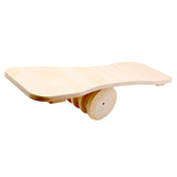 Maxbell Professional Anti-Slip Natural Wood Yoga Exercise Fitness Balance Trainers Board Rocker Board