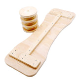 Maxbell Professional Anti-Slip Natural Wood Yoga Exercise Fitness Balance Trainers Board Rocker Board