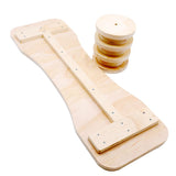 Maxbell Professional Anti-Slip Natural Wood Yoga Exercise Fitness Balance Trainers Board Rocker Board