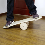 Maxbell Professional Anti-Slip Natural Wood Yoga Exercise Fitness Balance Trainers Board Rocker Board