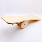 Maxbell Professional Anti-Slip Natural Wood Yoga Exercise Fitness Balance Trainers Board Rocker Board