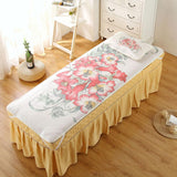 Max Beauty Bed Pad Salon SPA Massage Ice Silk Mat Cooling Mattress Red Flower