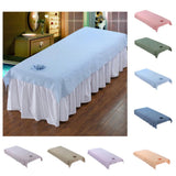 Max Washable Cotton Acupuncture Massage Table Bed Fitted Pad Cover Sheet Blue