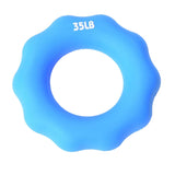 Silicone Hand Finger Grip Ring Muscle Power Training Exerciser Blue 35LB