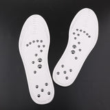 Max 1 Pair Memory Foam Shoe Inserts Massage Insole Cushion for Women Men White