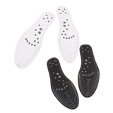 Max 1 Pair Memory Foam Shoe Inserts Massage Insole Cushion for Women Men White