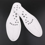 Max 1 Pair Memory Foam Shoe Inserts Massage Insole Cushion for Women Men White